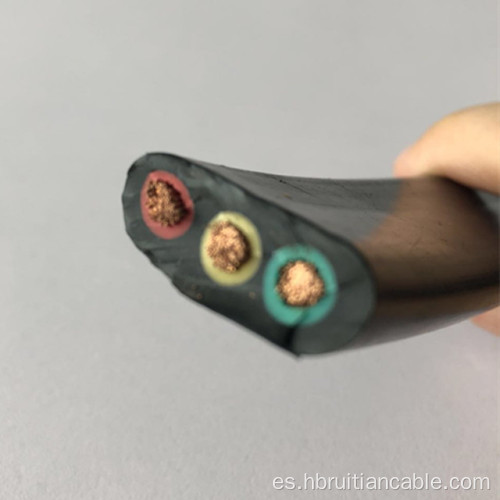 Cable sumergible eléctrico con recubrimiento de goma de PVC